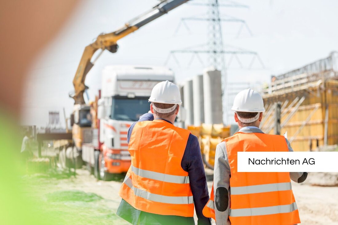 Oberbürgermeister Scheller besuchte die Baustelle der MHB Zahnklinik in Brandenburg. Fertigstellung bis Ende 2025 geplant.